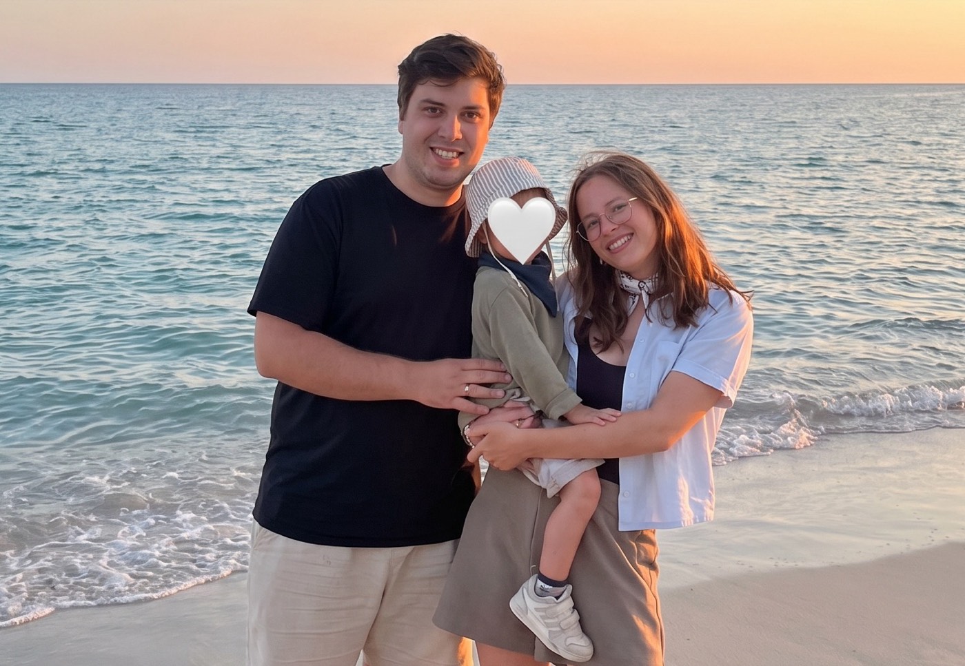 Familie Blessing am Meer